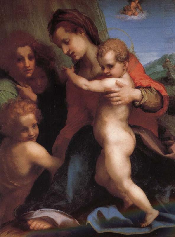 The Virgin and Child with St. John childhood, as well as two angels, Andrea del Sarto